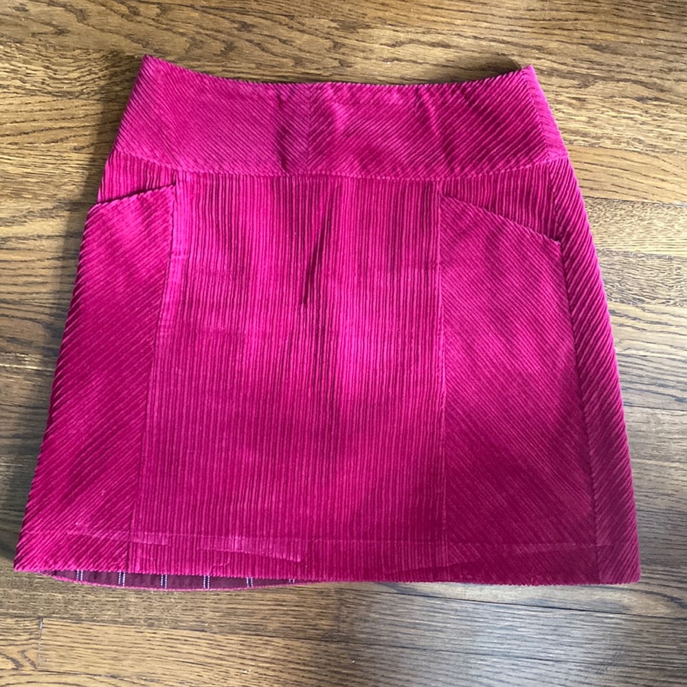 Maeve by Anthropologie - Pink Corduroy Mini Skirt